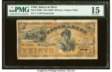 Chile Banco de Rere 20 Pesos ND (1890) Pick S389r Remainder PMG Choice Fine 15. HID09801242017 © 2022 Heritage Auctions | All Rights Reserved