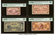 China Group Lot of 4 Graded Examples. China Agricultural & Industrial Bank of China 10 Cents 1927 Pick A92a S/M#C287-1a PMG Choice Very Fine 35; China...