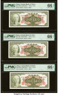 China Central Bank of China 5 Yuan 1945 (ND 1948) Pick 388 S/M#C302-2 Five Examples PMG Gem Uncirculated 66 EPQ (5). Some examples are consecutive. HI...