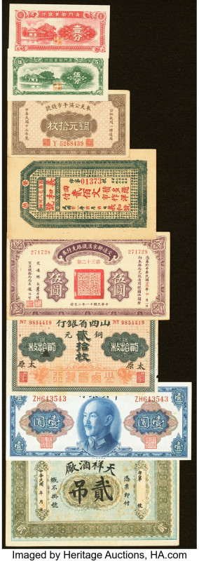 China Group Lot of 12 Examples Fine-Crisp Uncirculated. Stains, small holes and ...
