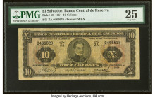 El Salvador Banco Central de Reserva de El Salvador 10 Colones 17.3.1954 Pick 88 PMG Very Fine 25. HID09801242017 © 2022 Heritage Auctions | All Right...