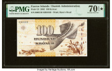 Faeroe Islands Foroyar 100 Kronur 2002 Pick 25 PMG Seventy Gem Unc 70 EPQ S. HID09801242017 © 2022 Heritage Auctions | All Rights Reserved