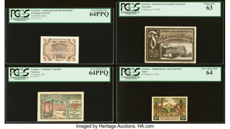 Germany Group Lot of 12 Graded Examples PCGS Very Choice New 64PPQ (2); Very Cho...
