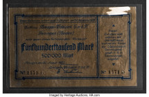 Germany, Tenigen 500,000 Mark 20.8.1923 Pick Unlisted Extremely Fine. HID09801242017 © 2022 Heritage Auctions | All Rights Reserved