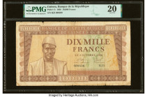 Guinea Banque de la Republique de Guinee 10,000 Francs 2.10.1958 Pick 11 PMG Very Fine 20. Tears are noted on this example. HID09801242017 © 2022 Heri...