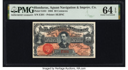 Honduras Aguan Navigation and Improvement Company 50 Centavos 25.6.1886 Pick S101 PMG Choice Uncirculated 64 EPQ. HID09801242017 © 2022 Heritage Aucti...