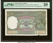 India Reserve Bank of India, Calcutta 100 Rupees ND (1943) Pick 20e Jhun4.7.2B PMG Very Fine 20. Paper damage and an ink stamp are noted. HID098012420...