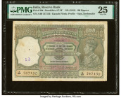 India Reserve Bank of India, Karachi 100 Rupees ND (1943) Pick 20k Jhun4.7.2F PMG Very Fine 25. Spindle hole and annotations are noted. HID09801242017...