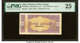 India Prisoner of War 1 Anna ND (1939-45) Pick POW5091 PMG Very Fine 25. HID09801242017 © 2022 Heritage Auctions | All Rights Reserved