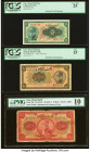 Iran Bank Melli 5; 10; 20 Rials ND (1933); (1933) (2) Pick 24a; 25a; 26a Three Examples PCGS Very Fine 25; Fine 15; PMG Very Good 10. HID09801242017 ©...