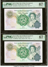 Isle Of Man Isle of Man Government 50 Pounds ND (1983) Pick 39a Two Consecutive Examples PMG Superb Gem Unc 67 EPQ (2). HID09801242017 © 2022 Heritage...