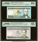 Matching Serial Number 1806 Lithuania Bank of Lithuania 100; 500 Litu 1994; 1991 (1993) Pick 50b; 51 Two Examples PMG Choice Uncirculated 64 EPQ; Gem ...