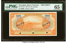 Nicaragua Banco Nacional 20 Cordobas 1939 Pick 67s2 Specimen PMG Gem Uncirculated 65 EPQ. Three POCs are noted on this example. HID09801242017 © 2022 ...