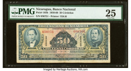 Nicaragua Banco Nacional 50 Cordobas 1959 Pick 103b PMG Very Fine 25. Annotations and pinholes are noted on this example. HID09801242017 © 2022 Herita...