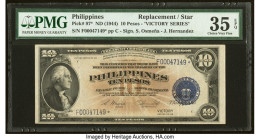 Philippines Philippine National Bank 10 Pesos ND (1944) Pick 97* Replacement PMG Choice Very Fine 35 EPQ. HID09801242017 © 2022 Heritage Auctions | Al...