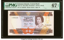 Solomon Islands Central Bank of Solomon Islands 20 Dollars ND (1984) Pick 12 PMG Superb Gem Unc 67 EPQ. HID09801242017 © 2022 Heritage Auctions | All ...
