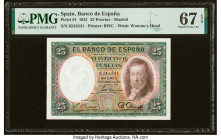 Spain Banco de Espana 25 Pesetas 25.4.1931 Pick 81 PMG Superb Gem Unc 67 EPQ. HID09801242017 © 2022 Heritage Auctions | All Rights Reserved