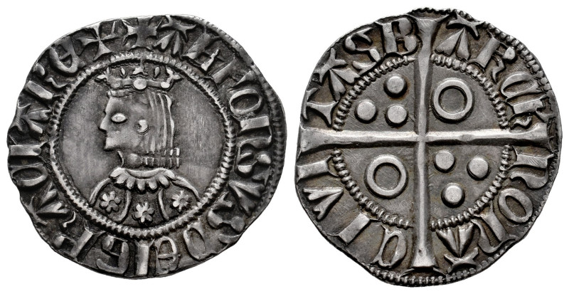 The Crown of Aragon. Croat. Barcelona. (Cru-366.1). (Cru C.G-2184c). Ag. 3,12 g....