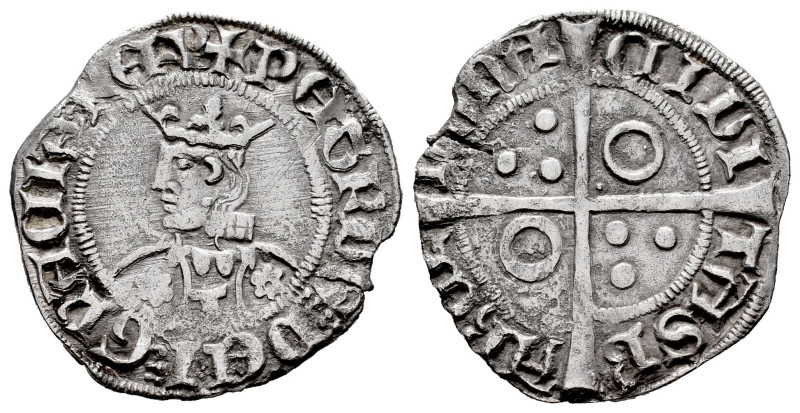 The Crown of Aragon. Pedro IV (1336-1387). Croat. Barcelona. (Cru-412). Ag. 2,97...
