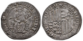 The Crown of Aragon. Ferdinandus I of Napoles (1458-1494). 1 carlino. Naples. M. (Cru-1030). (Mir-54/6). Ag. 3,59 g. Toned. Choice VF. Est...100,00. ...