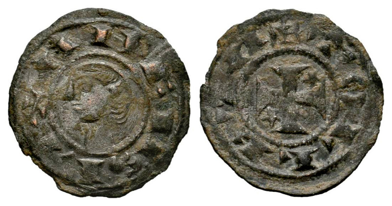 Kingdom of Castille and Leon. Alfonso I (1109-1126). Obol. Toledo. (Bautista-41)...