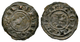 Kingdom of Castille and Leon. Alfonso I (1109-1126). Obol. Toledo. (Bautista-41). Anv.: ANFVS REX. Rev.: + TOLLETA. Bi. 0,37 g. VF. Est...40,00. 

S...