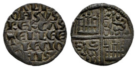 Kingdom of Castille and Leon. Alfonso X (1252-1284). Obol of 6 lines. Without mint mark. (Bautista-381). Bi. 0,56 g. Magnificent piece. Scarce in this...