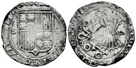 Catholic Kings (1474-1504). 4 reales. Sevilla. (Cal-564). Ag. 13,66 g. Shield between S - IIII. "Square d" assayer on reverse. Choice VF/VF. Est...300...