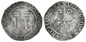 Charles-Joanna (1504-1555). 1/2 real. ND. Antwerpen. (Tauler-36). (Vti-17). (Vanhoudt-218). Ag. 1,27 g. Rare. Choice F. Est...400,00. 

Spanish desc...