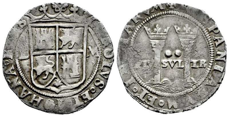 Charles-Joanna (1504-1555). 2 reales. Mexico. L-M. (Cal-102). Ag. 6,69 g. Vanos ...