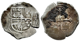 Philip II (1556-1598). 2 reales. ND. Mexico. (Cal-tipo 125). Ag. 6,71 g. Almost VF. Est...75,00. 

Spanish description: Felipe II (1556-1598). 2 rea...