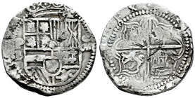 Philip II (1556-1598). 8 reales. Potosí. B. (Cal-672). Ag. 26,75 g. Arms of Flanders and Tyrol without separation. From Isabel of Trastámara VI Collec...