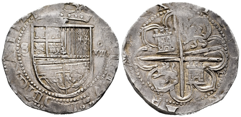 Philip II (1556-1598). 8 reales. ND. Sevilla. (Cal-720). (Jarabo-Sanahuja-Tipo A...