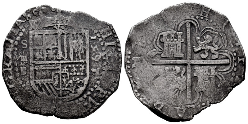 Philip II (1556-1598). 8 reales. 1593. Sevilla. B. (Cal-738). (Jarabo-Sanahuja-A...