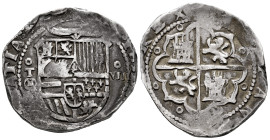 Philip II (1556-1598). 8 reales. Toledo. (Cal-748). (Jarabo-Sanahuja-A-810). Ag. 24,82 g. Scarce. VF. Est...300,00. 

Spanish description: Felipe II...