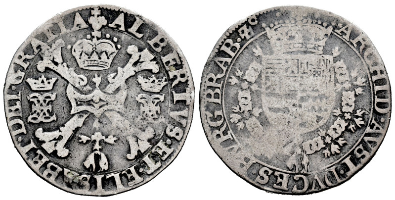 Albert and Elizabeth (1598-1621). 1/2 patagon. Sin fecha. Brussels. (Tauler-1686...