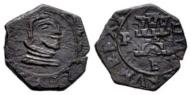 Philip IV (1621-1665). 4 maravedis. 16(61). Burgos. R. (Cal-186). (Jarabo-Sanahuja-M29). Ae. 1,10 g. B below castle. The last digit of the date not vi...