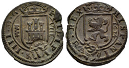 Philip IV (1621-1665). 8 maravedis. 1624. Segovia. (Cal-389). Ae. 6,96 g. Countermark of XII Maravedís of 1642 Madrid MD. Choice VF. Est...30,00. 

...