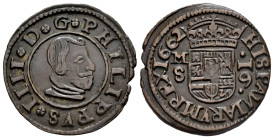 Philip IV (1621-1665). 16 maravedis. 1662. Madrid. S. (Cal-468). (Jarabo-Sanahuja-M374). Ae. 5,46 g. Choice VF. Est...30,00. 

Spanish description: ...