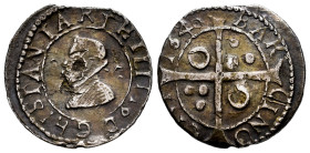 Philip IV (1621-1665). Catalan Revolt (1640 -1652). 1 croat. 1640. Barcelona. (Cal-57). Ag. 2,91 g. Legend PHILIPP9. Striking defect. Scratch on rever...
