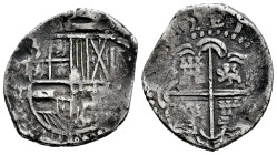 Philip IV (1621-1665). 2 reales. (16)32. Potosí. T. (Cal-902). Ag. 6,90 g. Scarce. Almost VF. Est...200,00. 

Spanish description: Felipe IV (1621-1...