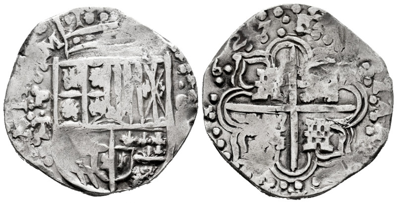 Philip IV (1621-1665). 8 reales. 1627. Potosí. T. (Cal-1446). Ag. 25,09 g. 4-dig...
