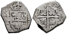 Philip IV (1621-1665). 8 reales. (1623). Segovia. R. (Cal-Type 120). (Jarabo-Sanahuja-C-62). Ag. 27,58 g. Aqueduct with parsley. Mint and assayer on t...
