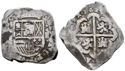 Philip IV (1621-1665). 8 reales. 1624. Segovia. R. (Cal-1574). (Jarabo-Sanahuja-C-261). Ag. 25,05 g. VIII on the right, horizontal aqueduct and assaye...