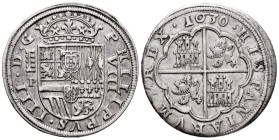 Philip IV (1621-1665). 8 reales. 1630. Segovia. P. (Cal-1588). (Jarabo-Sanahuja-C-360). Ag. 26,39 g. Vertical aqueduct with four arches. Value in Roma...