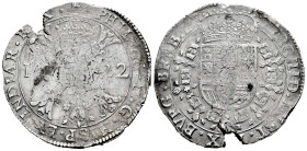 Philip IV (1621-1665). 1 patagon. 1622. Antwerpen. (Tauler-2556). (Vanhoudt-645.AN). (Vti-928). Ag. 28,02 g. Striking defect. VF. Est...120,00. 

Sp...