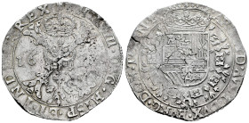 Philip IV (1621-1665). 1 patagon. 1623. Tournai. (Tauler-2714). (Vanhoudt-645.TO). (Vti-1111). Ag. 27,88 g. VF. Est...120,00. 

Spanish description:...