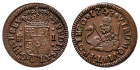 Philip V (1700-1746). 1 maravedi. 1747. Segovia. (Cal-19). Ae. 1,41 g. Choice VF. Est...35,00. 

Spanish description: Felipe V (1700-1746). 1 marave...