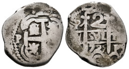 Luis I (1724). 2 reales. 1725. Potosí. Y. (Cal-25). Ag. 5,50 g. Rare. Almost VF. Est...250,00. 

Spanish description: Luis I (1724). 2 reales. 1725....