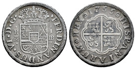 Ferdinand VI (1746-1759). 1 real. 1755. Madrid. JB. (Cal-179). Ag. 2,75 g. VF. Est...35,00. 

Spanish description: Fernando VI (1746-1759). 1 real. ...